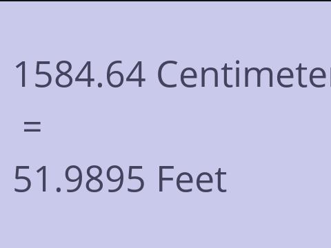 1584.64 CM TO FEET