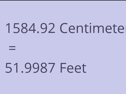 1584.92 CM TO FEET