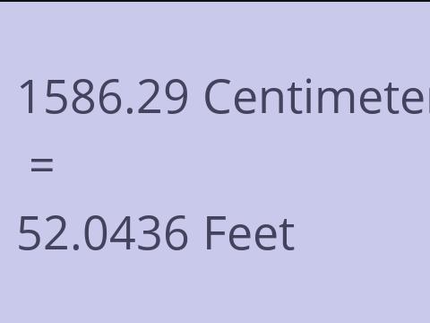 1586.29 CM TO FEET