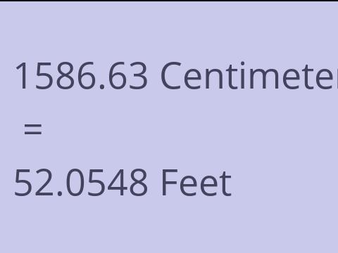 1586.63 CM TO FEET