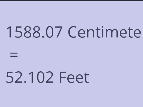 1588.07 CM TO FEET