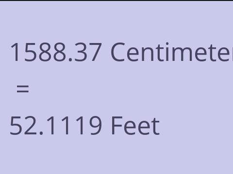 1588.37 CM TO FEET