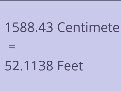 1588.43 CM TO FEET