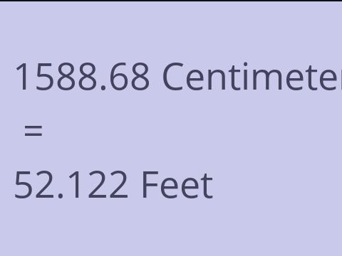 1588.68 CM TO FEET