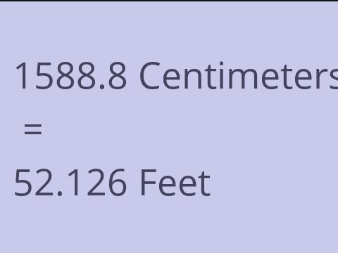 1588.8 CM TO FEET