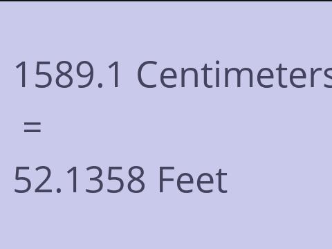 1589.1 CM TO FEET