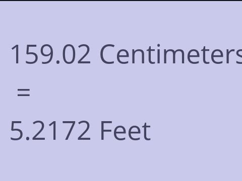 159.02 CM TO FEET