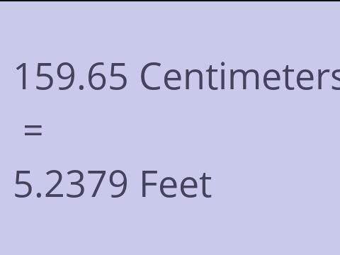 159.65 CM TO FEET