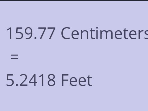 159.77 CM TO FEET