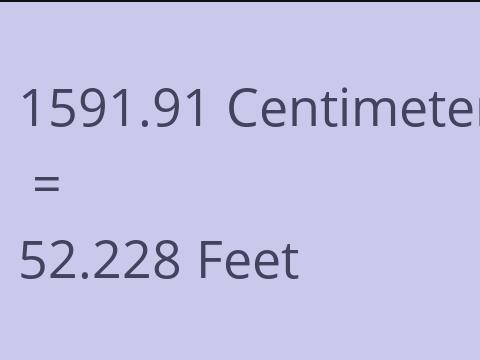 1591.91 CM TO FEET