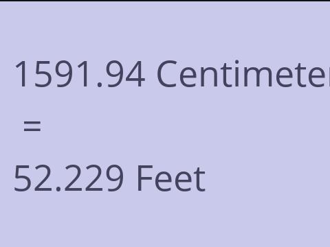 1591.94 CM TO FEET