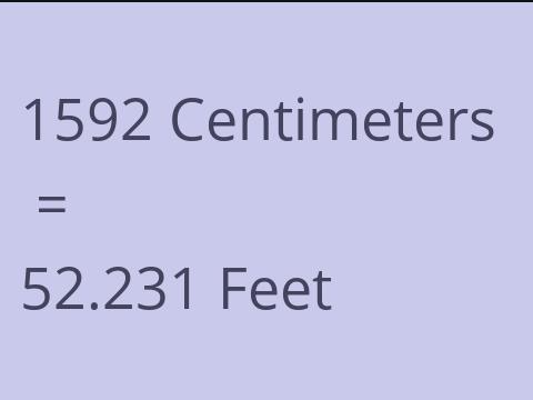 1592 CM TO FEET