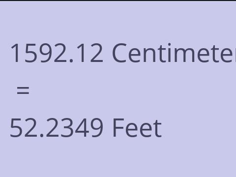 1592.12 CM TO FEET