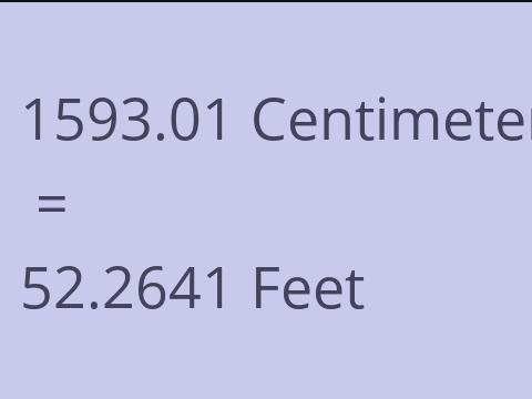 1593.01 CM TO FEET