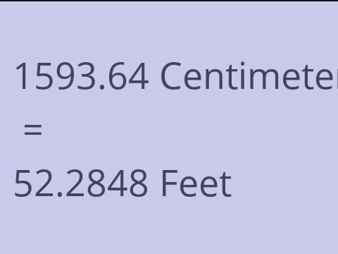 1593.64 CM TO FEET