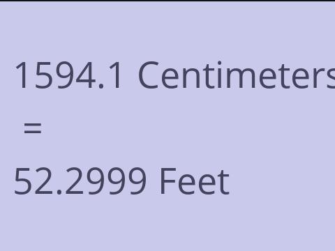 1594.1 CM TO FEET