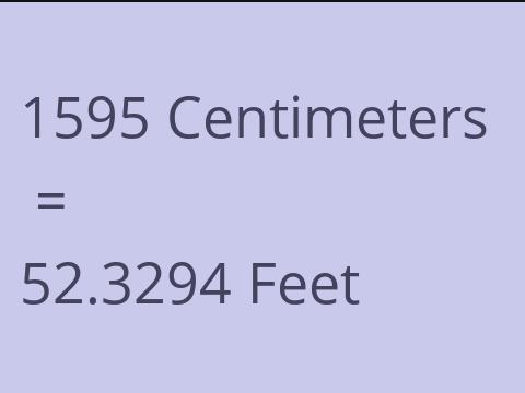 1595 CM TO FEET