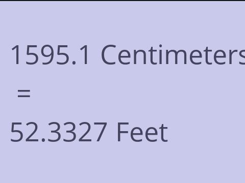 1595.1 CM TO FEET