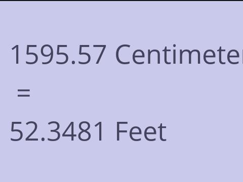 1595.57 CM TO FEET