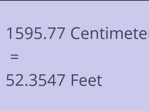 1595.77 CM TO FEET