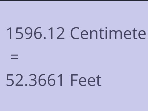 1596.12 CM TO FEET