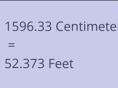 1596.33 CM TO FEET