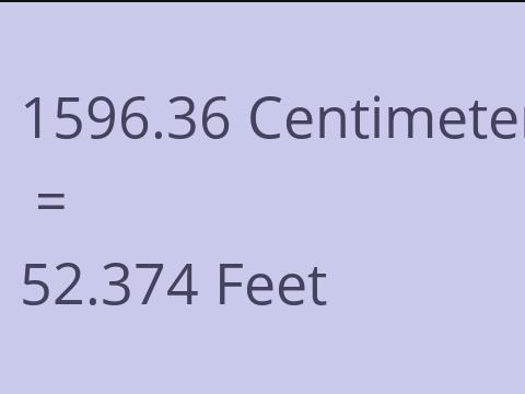 1596.36 CM TO FEET