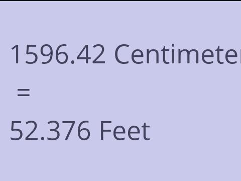 1596.42 CM TO FEET