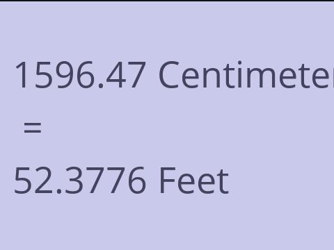 1596.47 CM TO FEET