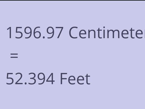 1596.97 CM TO FEET