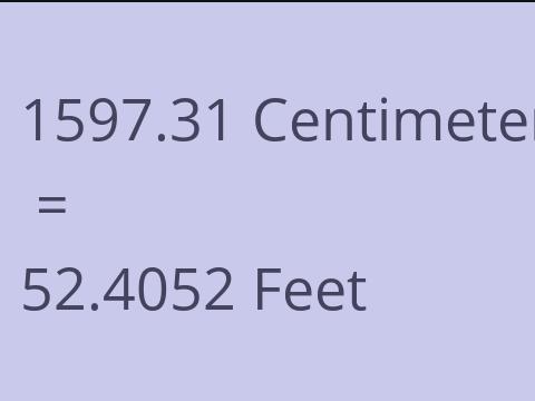 1597.31 CM TO FEET