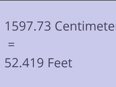 1597.73 CM TO FEET