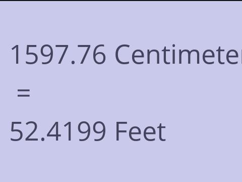 1597.76 CM TO FEET