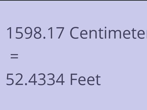 1598.17 CM TO FEET