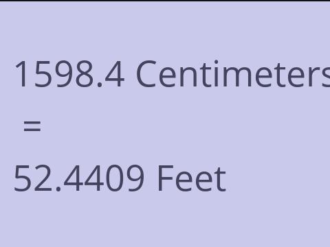 1598.4 CM TO FEET