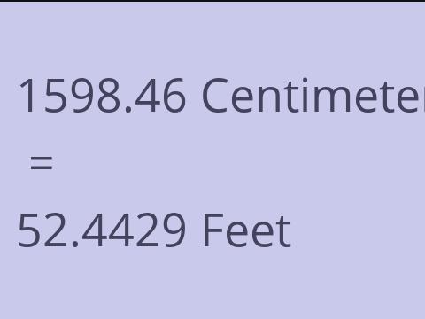 1598.46 CM TO FEET