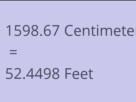 1598.67 CM TO FEET