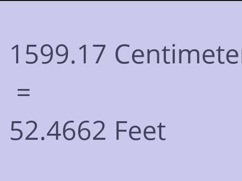 1599.17 CM TO FEET