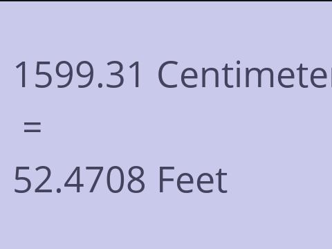 1599.31 CM TO FEET