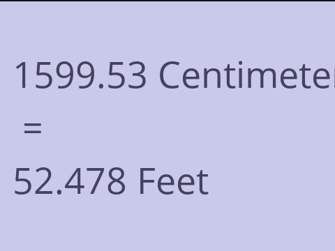 1599.53 CM TO FEET