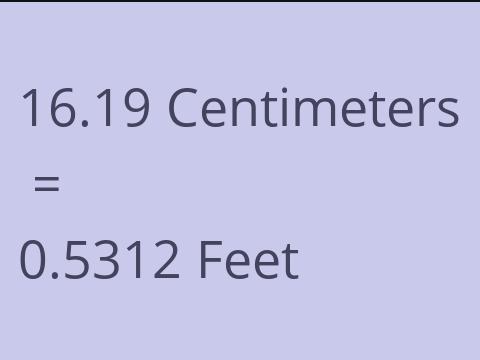 16.19 CM TO FEET