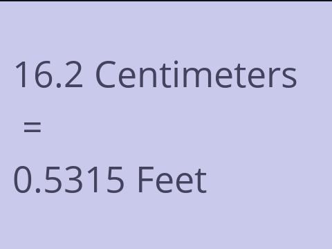 16.2 CM TO FEET