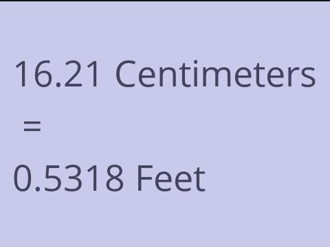 16.21 CM TO FEET