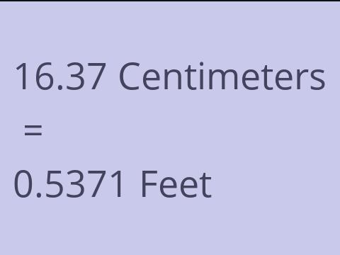 16.37 CM TO FEET