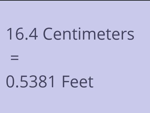 16.4 CM TO FEET