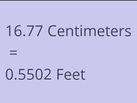 16.77 CM TO FEET