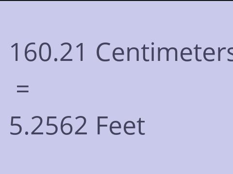 160.21 CM TO FEET