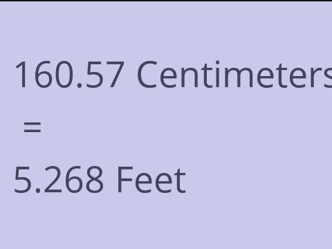 160.57 CM TO FEET