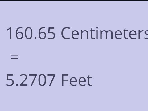 160.65 CM TO FEET