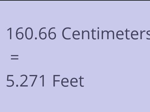 160.66 CM TO FEET